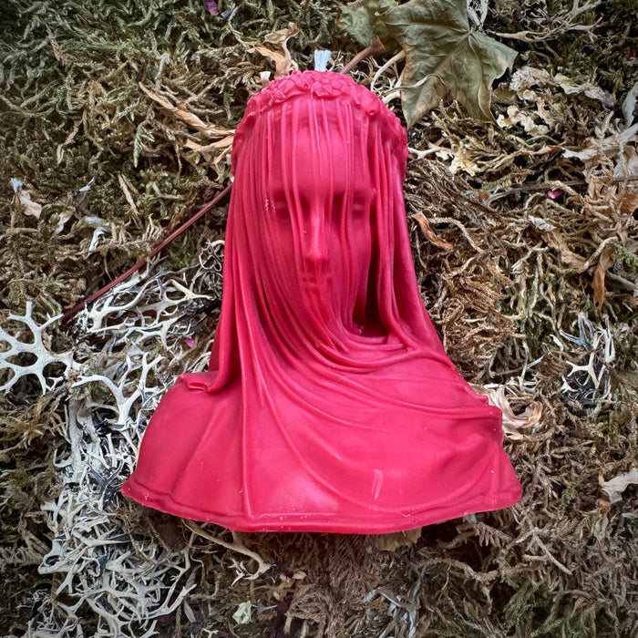 Veiled Goddess Shaped Altar Candles | Hekate | Persephone | Isis