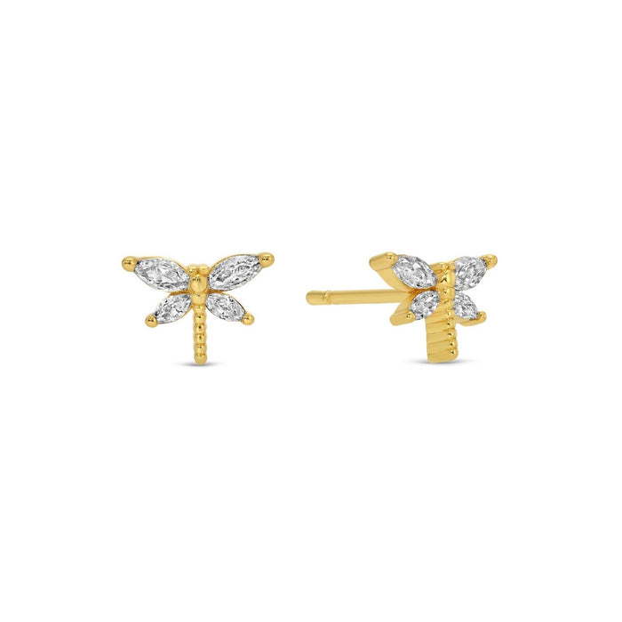 Velvet Gift Tag-Dragonfly Studs