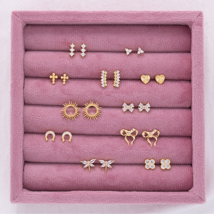 Velvet Gift Tag-Dragonfly Studs