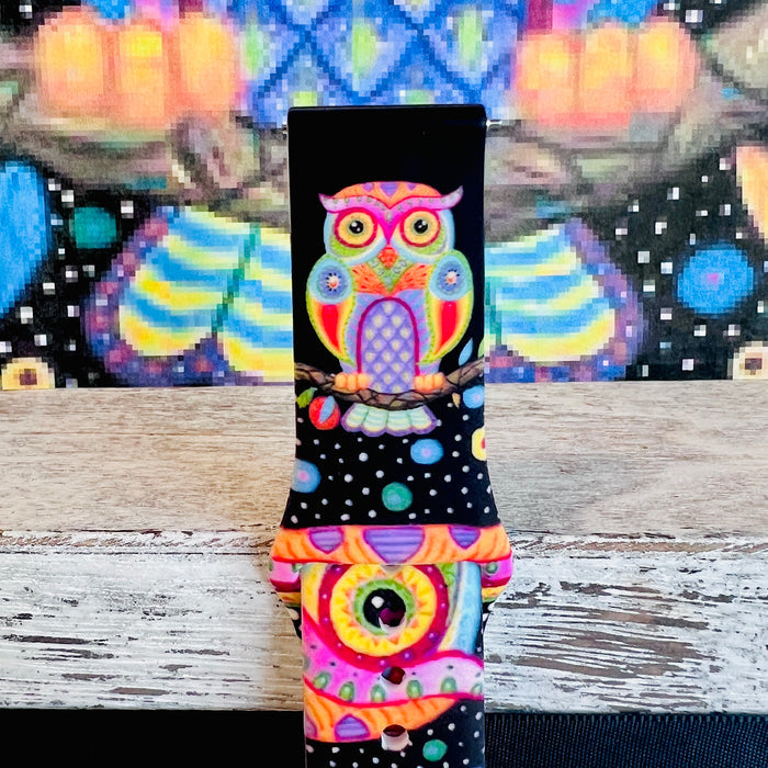Wise Owl Print Silicone Band For Samsung Watch