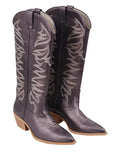 Zerena Gun Metal Cowgirl Boots by Shu Shop